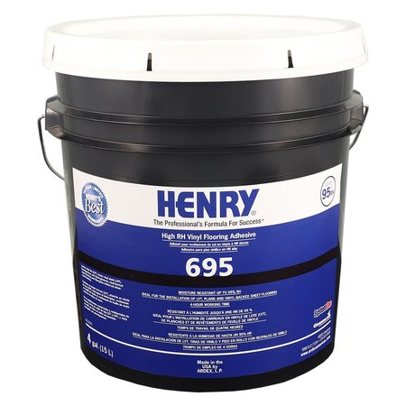 Henry Henry 695  High RH Vinyl Flooring Adhesive 4 GAL 695 4 GAL